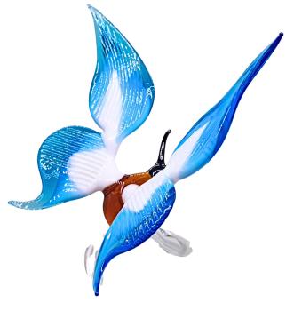 Orchideenstab - Schmetterling (normale Ausführung, weiß-hellblau)